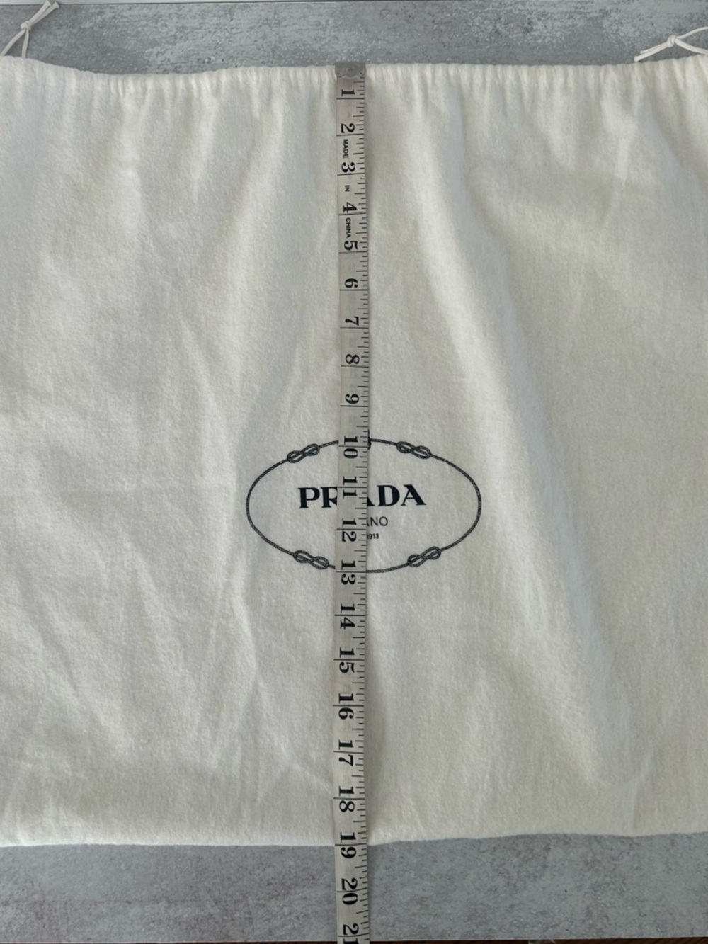 PRADA XL Brushed Cotton Dust / Travel Bag, Cream LN - Picture 6 of 8